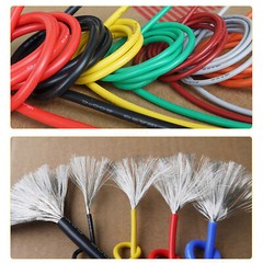22AWG 0.33mm² Flexible Silicone Cable, HIGH TEMP 200℃, 0.08mm Tinned Copper Wire