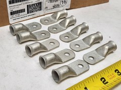 10 Tin Plated Copper Ring Lug Terminal Connector #2/0 Wire Gauge 1/4″ Stud MOLEX
