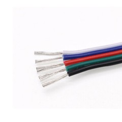 Flat Ribbon Cable 3 4 5 6 Pin Way Hook-up Wire Flexible PVC Cable LED Connectors