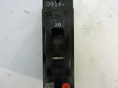 General Electric 20 Amp, 1-Pole Circuit Breaker, Model TED113020