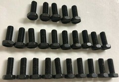 Lot of 25 Black Coated Hex Head Cap Steel Screws 10 x 32 x 1/2″ a 5/16 Hex Head