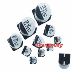 50V 1/2.2/3.3/10/22/33/47/100/220/470uF SMD Aluminum Electrolytic Capacitor