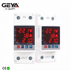 GEYA With Backflow Current Protector Over&Under Voltage Kwh Power Meter 63A