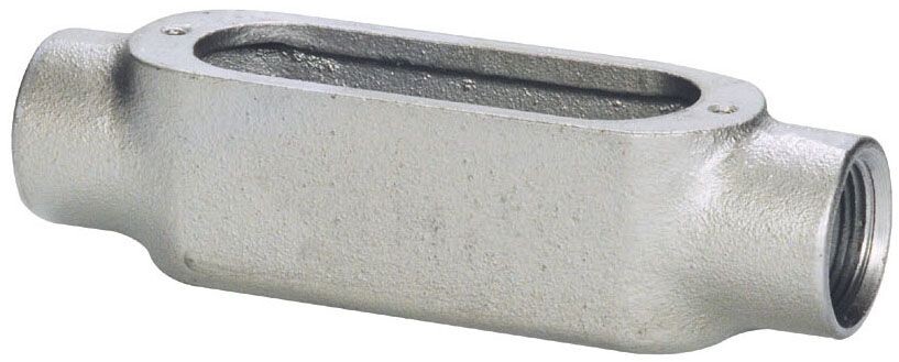 Steel Electric C4, 1-1/4″ Hub, Iron, 2-Hub, C-Type, Rigid Conduit Body, 1 pc