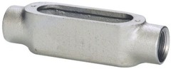 Steel Electric C4, 1-1/4″ Hub, Iron, 2-Hub, C-Type, Rigid Conduit Body, 1 pc