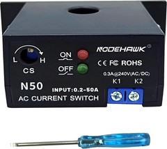 Current Sensing Relay 50 Amp AC Current Switch Normally Open Monito Color: N50