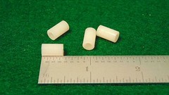 (8) Concord Round Plastic Spacer 1/4″D x 7/16″L Unthreaded #6 NOS