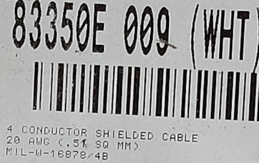 Belden 83350E 20/4C M16878/4 Silver Coated Shield PTFE Tape Aerospace Cable /1ft