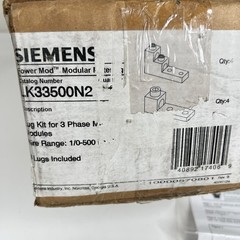 Siemens Power Mod Lug Kit for 3 Phase Main Modules Wire Range: 1/0-500 kcmil NEW