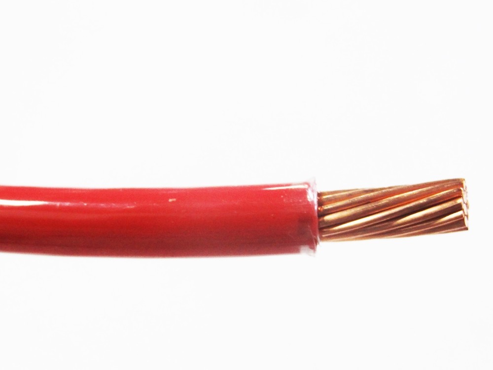 THHN 6 AWG GAUGE RED NYLON PVC STRANDED COPPER BUILDING WIRE 25′