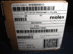 Molex 0192050013 4/0 Crimp Butt Splice – New Box of 50!!