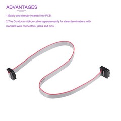 5 Pack Long 30CM 2MM Flat Ribbon Cable IDC 8 Pin Connector