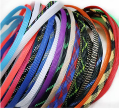 PET Braided Sleeving / Expandable Wire Cable Sheathing Loom Tubing 3mm to 100mm