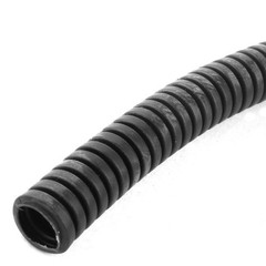 8 M 7×10 mm Plastic Flexible Corrugated Conduit Tube for Garden,Office Black