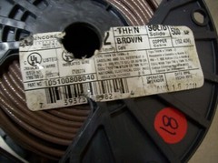 #18) NEW Spool of Electric Wire – 12 Guage Solid 289′ Brown