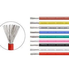 14/16/18/20-30AWG UL3239 Silicone Cable Flexible Wire Various Colors Tin Copper