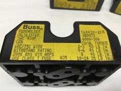 Lot of 3 Bussmann T60030-2CR Fuseholder 2-Pole 30A 600VAC 60C/75C Class T