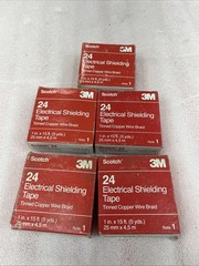 3M SCOTCH 24 ELECTRICAL SHIELDING TAPE 1 INCH x 15 FOOT TINNED COPPER WIRE BRAID