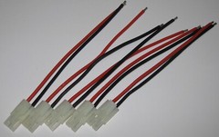 5 X RC Battery Plug with Wires – 16 AWG – 15 Amp – 5.5″ Long RC Power Connector