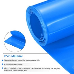 Battery Wrap Heat Shrink Tubing 102mm Dia 160mm Flat 8 Feet Blue