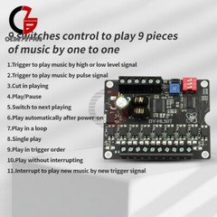 DC9-24V 60W Voice Broadcast Module one-to-one Trigger Control MP3 Player