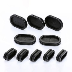 Black Rubber Oval Blanking Grommets Grommet Closed Gromet Blind Plugs Bungs