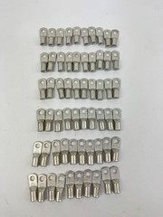 x60 MOLEX TIN PLATED Copper Ring Lug Terminal Connector #4 Wire Gauge 1/4″ Stud