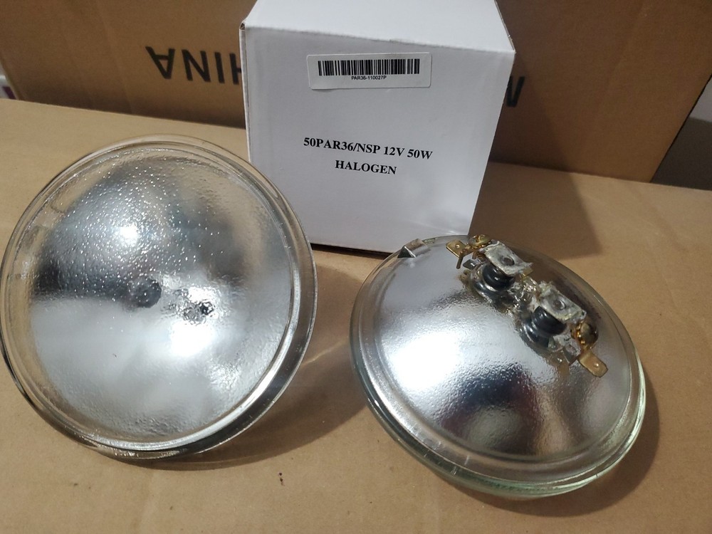 2 PACK Halogen 12V 50W Light Bulbs 50PAR36/NSP – NEW – PAR36-110027P