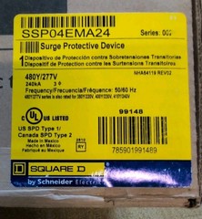 NEW Square D Schneider Electric SSP04EMA24 Surge Protection Surgelogic 480Y/277