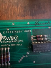 SWEO SWEODRIVE MOTION CONTROL SPINDLE DRIVE, W/ CNC BOARD ASSY 0028-033