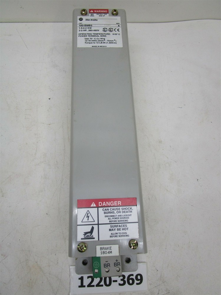 Allen Bradley 160-BMB2 Dynamic Brake Module 380/460 Vac 2-3 Hp 1.5-2.2 Kw