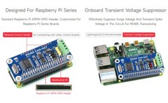 Waveshare 3.3V RS485 CAN HAT for Raspberry Pi Allows Stable Long-Distance