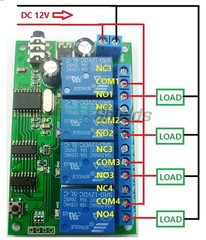 AD22B04 12V 4CH MT8870 DTMF Tone Signal Decoder Relay Phone Remote Control PLC