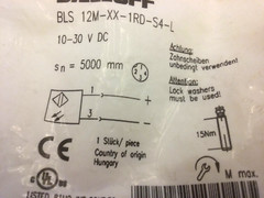 BALLUFF BLS 12M-XX-1RD-S4-L PHOTOELECTRIC SENSOR THROUGH BEAM NIB