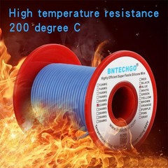 BNTECHGO 22 Gauge Silicone Wire Spool 100 ft Blue Flexible 22 AWG Stranded Tinne