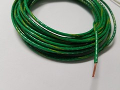 14 AWG GREEN W/YELLOW THHN THWN STRANDED COPPER WIRE 100 FEET GROUND