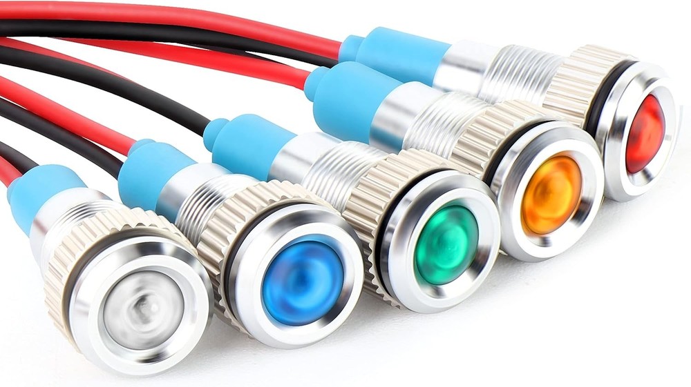 12V 4V 110V 20mA Energy Saving Indicator Light 6mm Mounting Hole Green Yellow