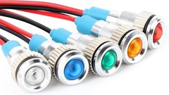12V 4V 110V 20mA Energy Saving Indicator Light 6mm Mounting Hole Green Yellow