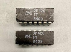 2pc PMI OP420FY Quad Micropower Op-Amp ICs Delco GM 1611901 CerDIP-14 1984 Vtg