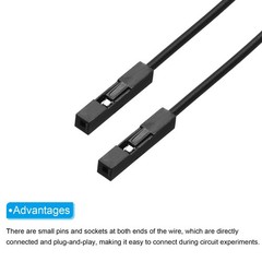 Female to Female 40Pin Breadboard Jumper Wire 2.54mm Pitch Cable 20cm 1 Pcs