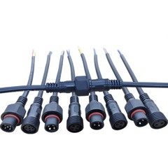 Waterproof Cable Wire Connector Male Female LED Power Cord Electric Adapter