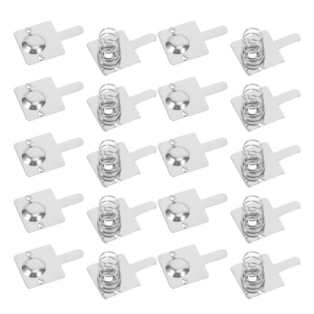 20 Pcs Battery Spring Clip Button Top Adapter Compartment Springs