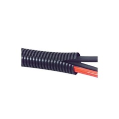 ASLT112-25 25′ 1 1/2″ 38mm Split Wire Loom Conduit Polyethylene Corrugated