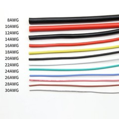 Silicone Stranded Flexible Cable Wire 2-30AWG Gauge 0.08mm Tinned Copper Wires