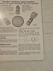 Vintage Honeywell MICRO SWITCH One-Shot Pushbutton Switch Assemblies Data SHEET