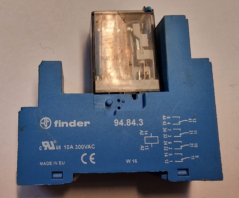 Finder 55.34.9.012.5040 Relay 12 V/DC 7A 4 + Relay Socket #K-450-07