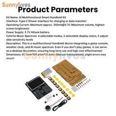 DIY Game Console Kit LCD Multifunctional Weather Clock AI Voice Dialogue Gift