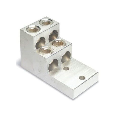 Blackburn AQ-4-600, 2 AWG to 600 KCMIL, 3/8″ Stud, 4-Barrel, Mechanical Lug, 1pc