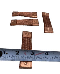 Lot Of 5, Braided 3″ X 7/8″ Copper Flexible Connector Flat