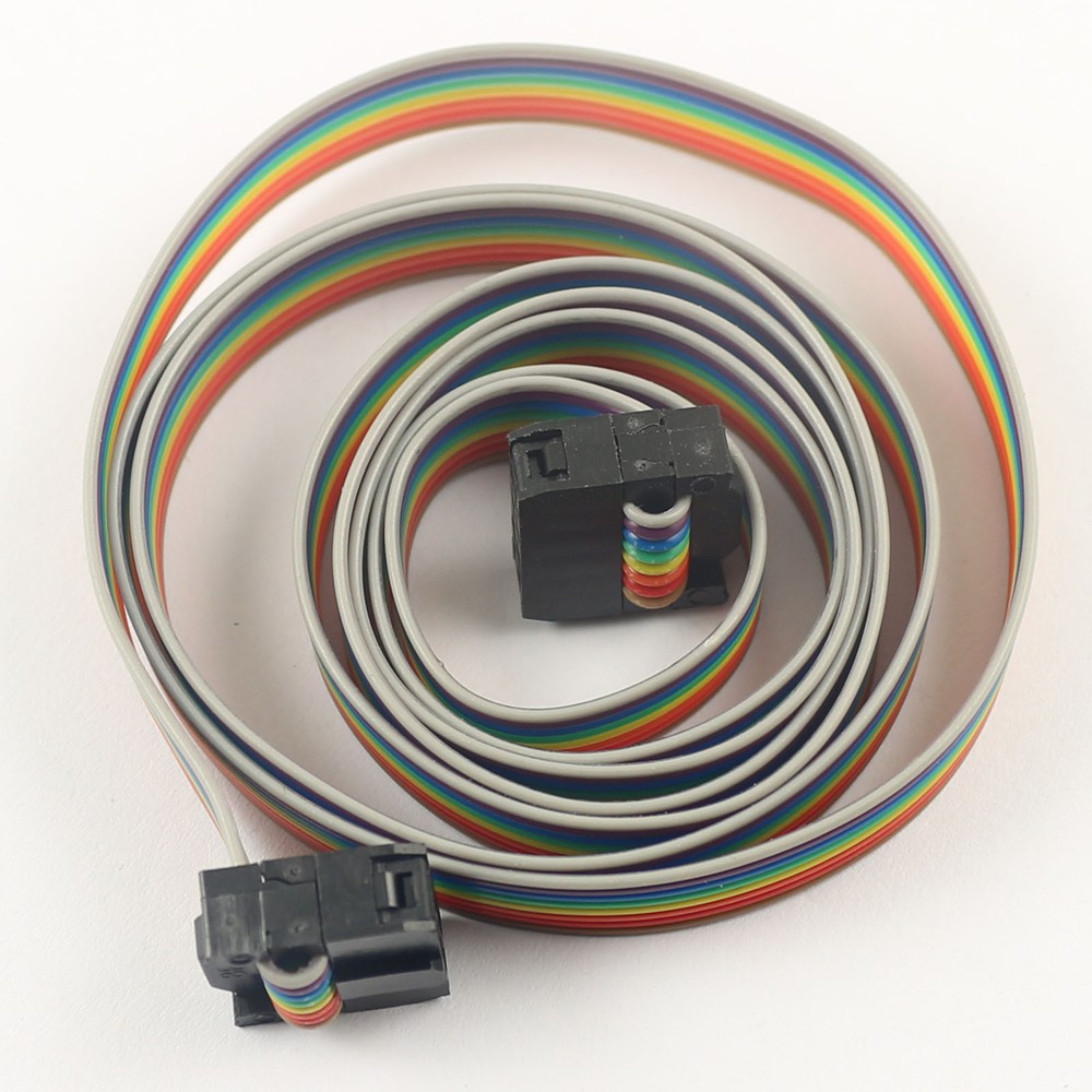 1Pcs 2.54mm Pitch 2×4 Pin 8 Pin 8 Wire IDC Flat Ribbon Cable Length 1 Meter